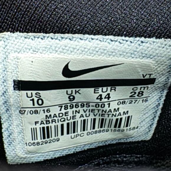 Nike Air Max Zero QS Black Dark Grey Mens Sz 10 Running Shoes 789695-001 - Picture 7 of 7